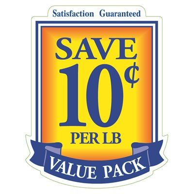 VALUE PACK SAVE 10 CENTS PER LB