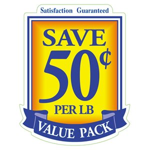 VALUE PACK SAVE 50 CENTS PER LB